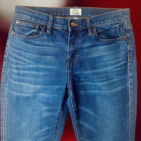 J. Crew ‘Slim Broken in Boyfriend Jean’ F4728 in Dark Wash Fall 2016 Size 28 - Picture 5 of 15